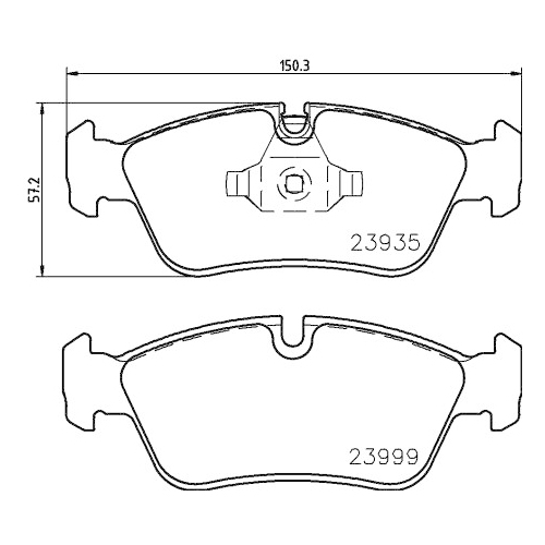 Bremsbelagsatz Scheibenbremse Hella Pagid 8DB 355 011-281 für Bmw Vorderachse