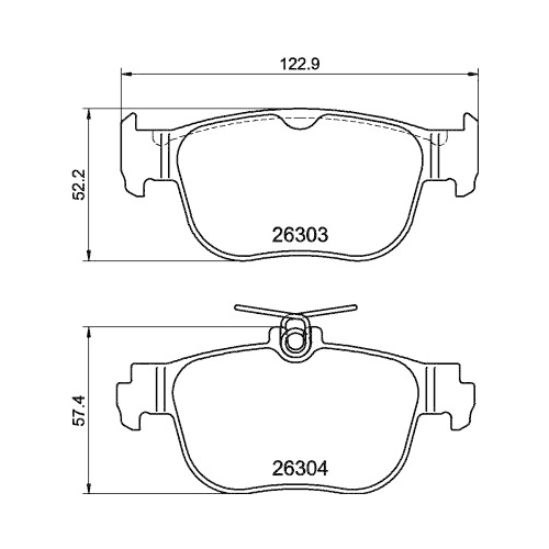 Bremsbelagsatz Scheibenbremse Hella Pagid 8DB 355 040-981 für Audi Ford Seat VW