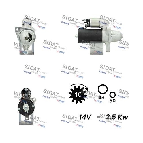 Starter Sidat S12BH0396A2 für Chrysler