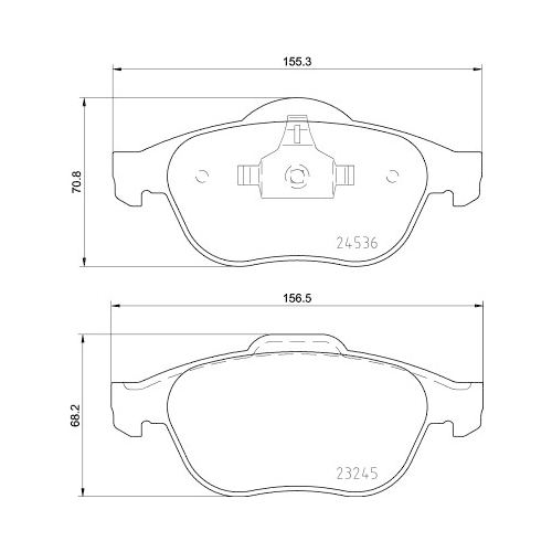 Bremsbelagsatz Scheibenbremse Hella Pagid 8DB 355 013-241 für Renault