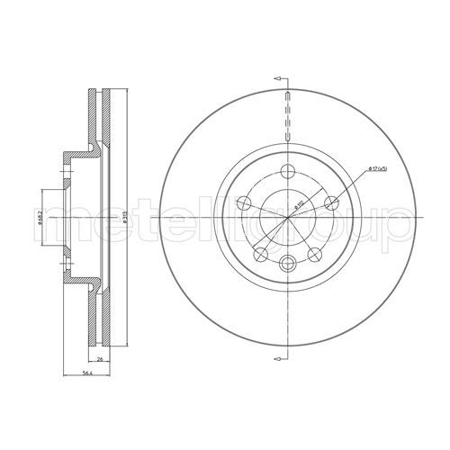 Metelli 2X Bremsscheibe Vorderachse für Ford Seat VW