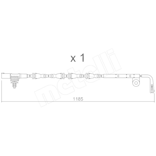 Warnkontakt Bremsbelagverschleiß Metelli SU.229 für Land Rover Hinterachse