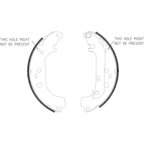 Bremsbackensatz Hella Pagid 8DB 355 002-731 für Ford Hinterachse