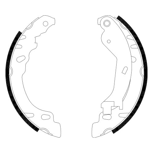 Bremsbackensatz Hella Pagid 8DB 355 002-901 für Fiat Ford Hinterachse