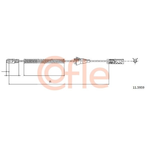 Seilzug Feststellbremse Cofle 11.5959 für Opel Hinten