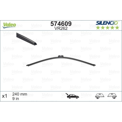 Wischblatt Valeo 574609 Silencio Rear für Citroën Renault Mini Hinten