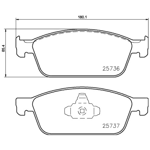 Bremsbelagsatz Scheibenbremse Hella Pagid 8DB 355 020-831 für Ford Lincoln