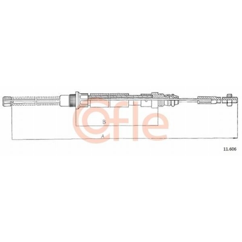 Seilzug Feststellbremse Cofle 11.606 für Peugeot Hinten Links