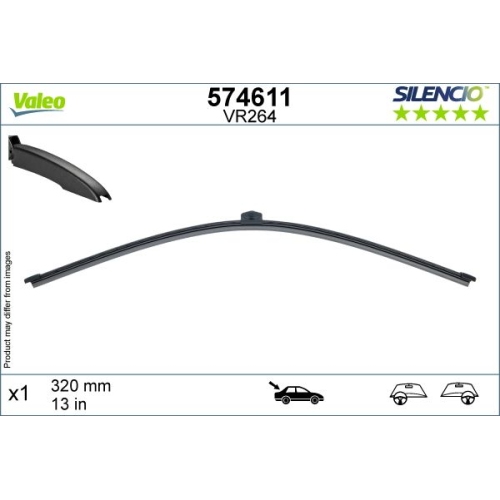 Balai D'essuie Glace Valeo 574611 Silencio Rear pour Audi Mercedes Benz Nissan