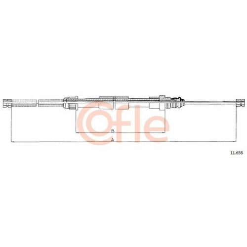Seilzug Feststellbremse Cofle 11.658 für Renault Hinten Links Rechts