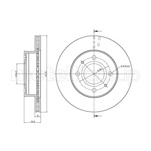 Metelli 2X Bremsscheibe Vorderachse für Hyundai