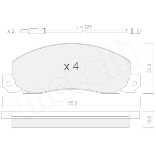 Bremsbelagsatz Scheibenbremse Metelli 22-0098-0 für Opel Renault Vauxhall