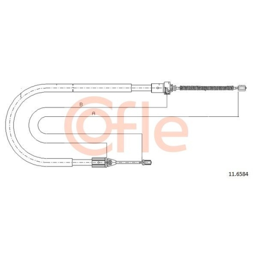 Seilzug Feststellbremse Cofle 11.6584 für Renault Hinten Links