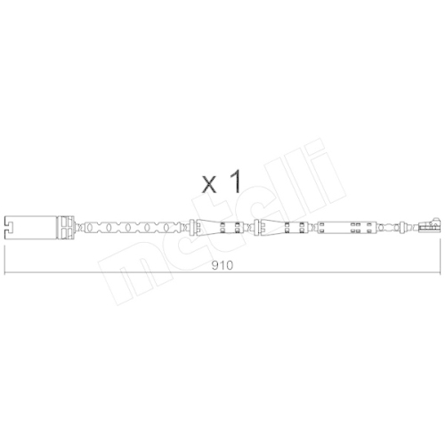 Warnkontakt Bremsbelagverschleiß Metelli SU.282 für Bmw Mini Vorderachse