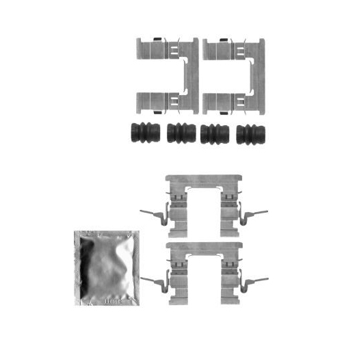 Zubehörsatz Scheibenbremsbelag Hella Pagid 8DZ 355 205-211 für Nissan