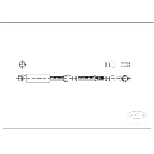 Bremsschlauch Corteco 19032113 für Opel Saab Vauxhall Vorderachse Vorne