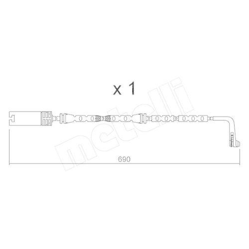 Warnkontakt Bremsbelagverschleiß Metelli SU.305 für Bmw Vorderachse