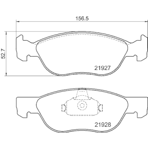 Bremsbelagsatz Scheibenbremse Hella Pagid 8DB 355 010-181 für Alfa Romeo Fiat