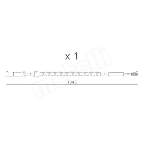 Warnkontakt Bremsbelagverschleiß Metelli SU.310 für Bmw Hinterachse