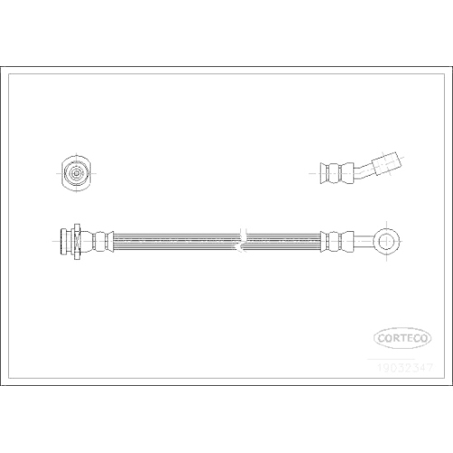 Bremsschlauch Corteco 19032347 für Suzuki Vorderachse Radseitig Vorne