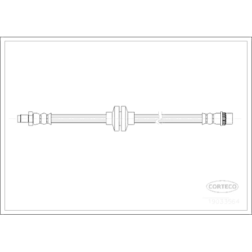 Bremsschlauch Corteco 19033564 für Renault Vorderachse Vorderachse Beidseitig