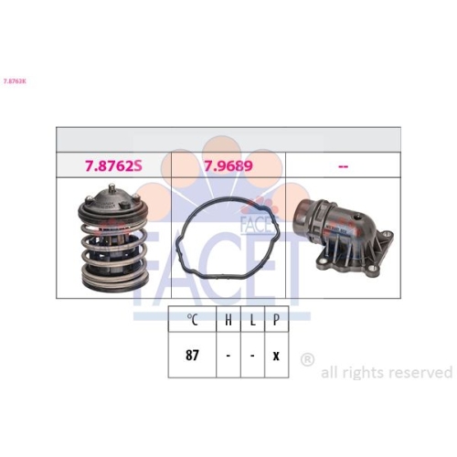 Thermostat Kühlmittel Facet 7.8763K Made In Italy - Oe Equivalent für Bmw