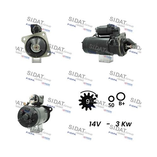 Starter Sidat S12BH0660A2 für Alfa Romeo Fiat Honda Lancia Renault