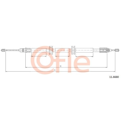 Seilzug Feststellbremse Cofle 11.6680 für Renault Hinten Links