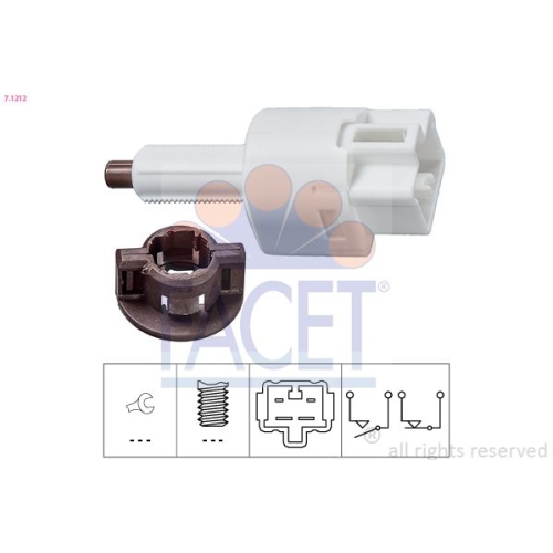 Bremslichtschalter Facet 7.1212 Made In Italy - Oe Equivalent für Citroën Fiat