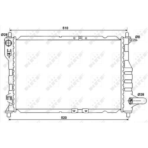 Kühler Motorkühlung Nrf 53068 für Chevrolet Daewoo