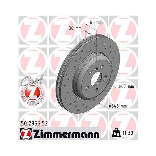 Zimmermann 1X Bremsscheibe Vorderachse Sport Z für Bmw Bmw (brilliance)