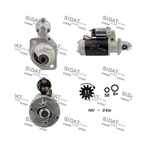 Starter Sidat S12BH0731A2 für Chrysler