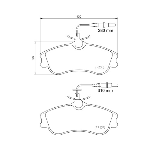 Bremsbelagsatz Scheibenbremse Hella Pagid 8DB 355 018-261 für Citroën Peugeot