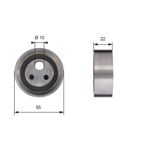 Spannrolle Zahnriemen Gates T41155 Powergrip® für Nissan Renault Dacia