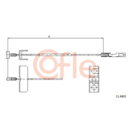 Seilzug Feststellbremse Cofle 11.6802 für Nissan Opel Renault Mitte