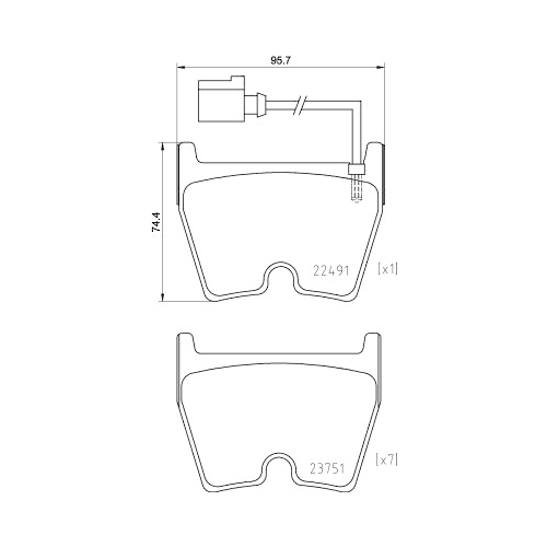 Bremsbelagsatz Scheibenbremse Brembo P85152 Prime Line für Audi Fiat Seat Skoda