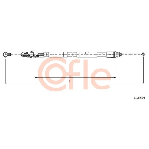 Seilzug Feststellbremse Cofle 11.6804 für Nissan Opel Renault Hinten Links