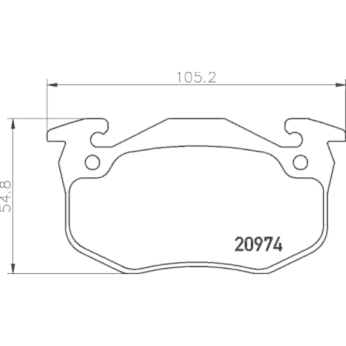 Bremsbelagsatz Scheibenbremse Hella Pagid 8DB 355 018-951 für Citroën Peugeot