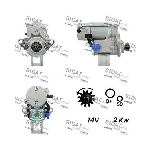 Starter Sidat S12DE0180A2 für Honda Land Rover