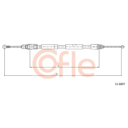 Seilzug Feststellbremse Cofle 11.6807 für Nissan Opel Renault Hinten Links