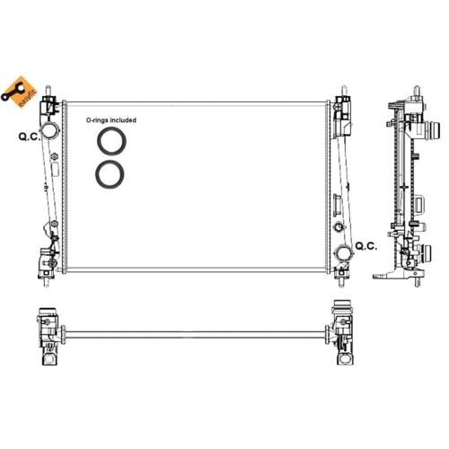 Kühler Motorkühlung Nrf 53017 Easy Fit für Alfa Romeo Fiat