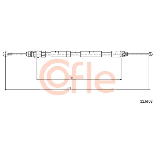 Seilzug Feststellbremse Cofle 11.6808 für Nissan Opel Renault Hinten Rechts