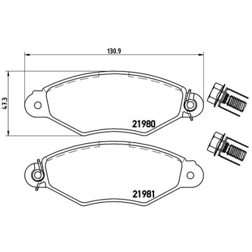 Bremsbelagsatz Scheibenbremse Brembo P61098 Prime Line für Citroën Fiat Peugeot