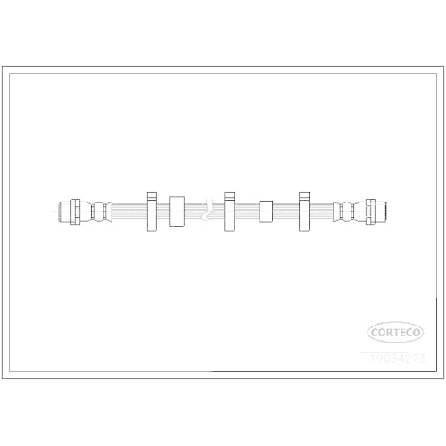 Bremsschlauch Corteco 19034273 für VW Vorderachse Rechts