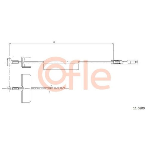 Seilzug Feststellbremse Cofle 11.6809 für Opel Renault Mitte