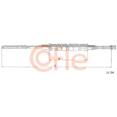 Seilzug Feststellbremse Cofle 11.704 für VW Vag Hinten Links Rechts