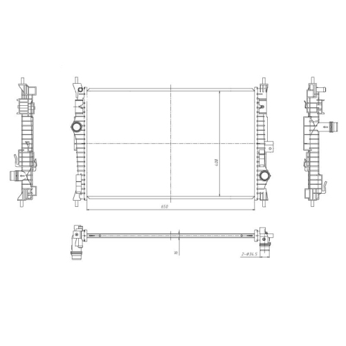 Kühler Motorkühlung Nrf 59302 für Citroën Fiat Opel Peugeot Vauxhall