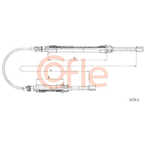 Seilzug Feststellbremse Cofle 1171.1 für Citroën Fiat Peugeot Hinten