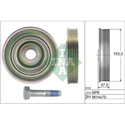 Riemenscheibensatz Kurbelwelle Ina 544 0097 20 für Citroën Fiat Ford Peugeot