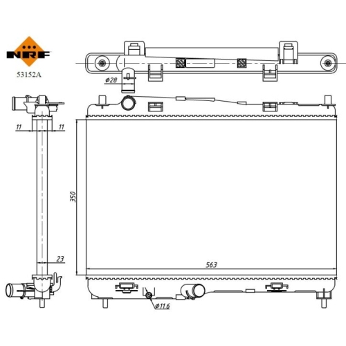 Kühler Motorkühlung Nrf 53152A Economy Class für Ford